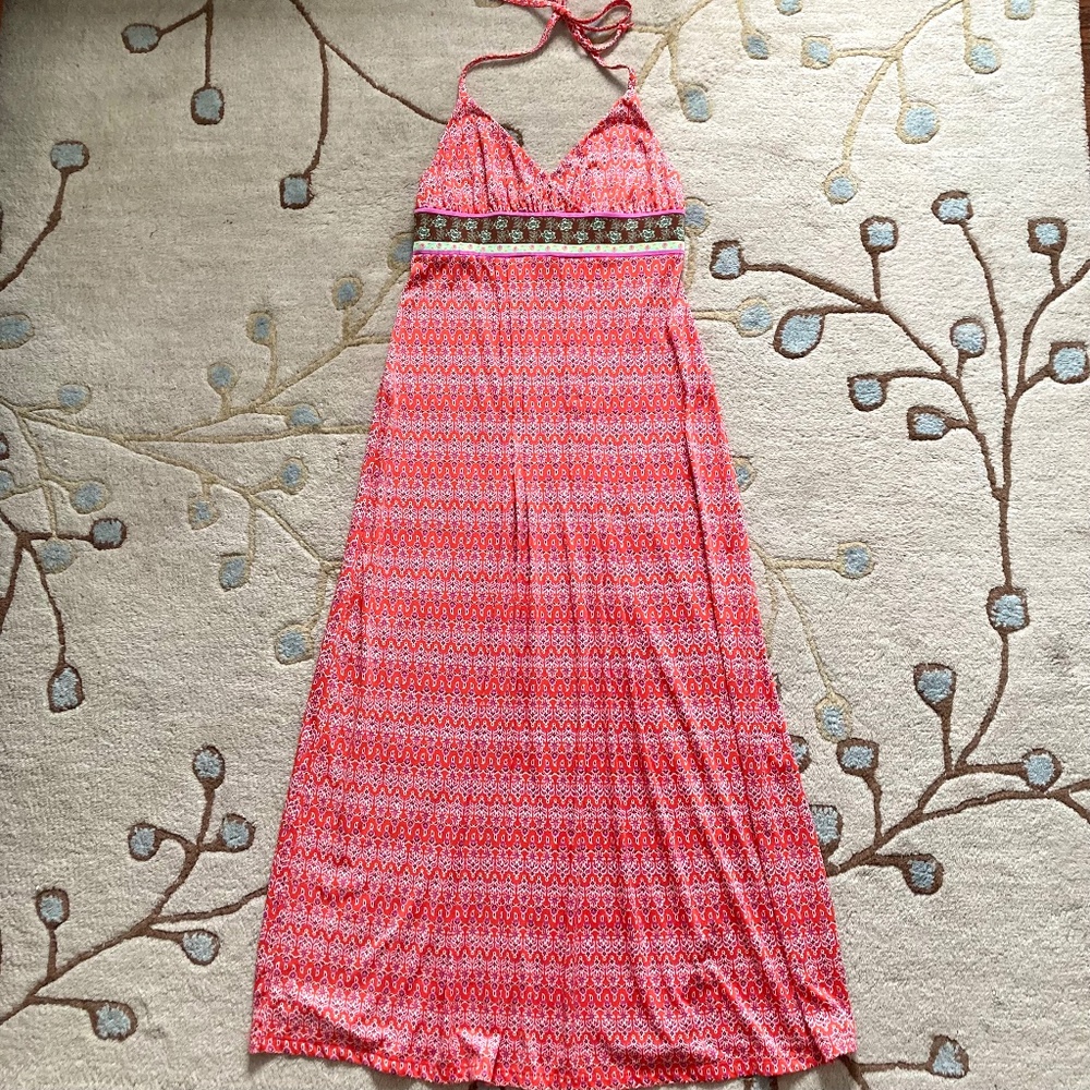 Maxi Halter Dress with Empire Waist